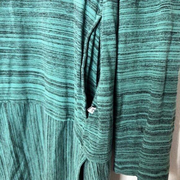 Toad&Co Green Striped Long-Sleeve Tunic Shirt Women’s L, Casual Round-Neck Top - Picture 3 of 9